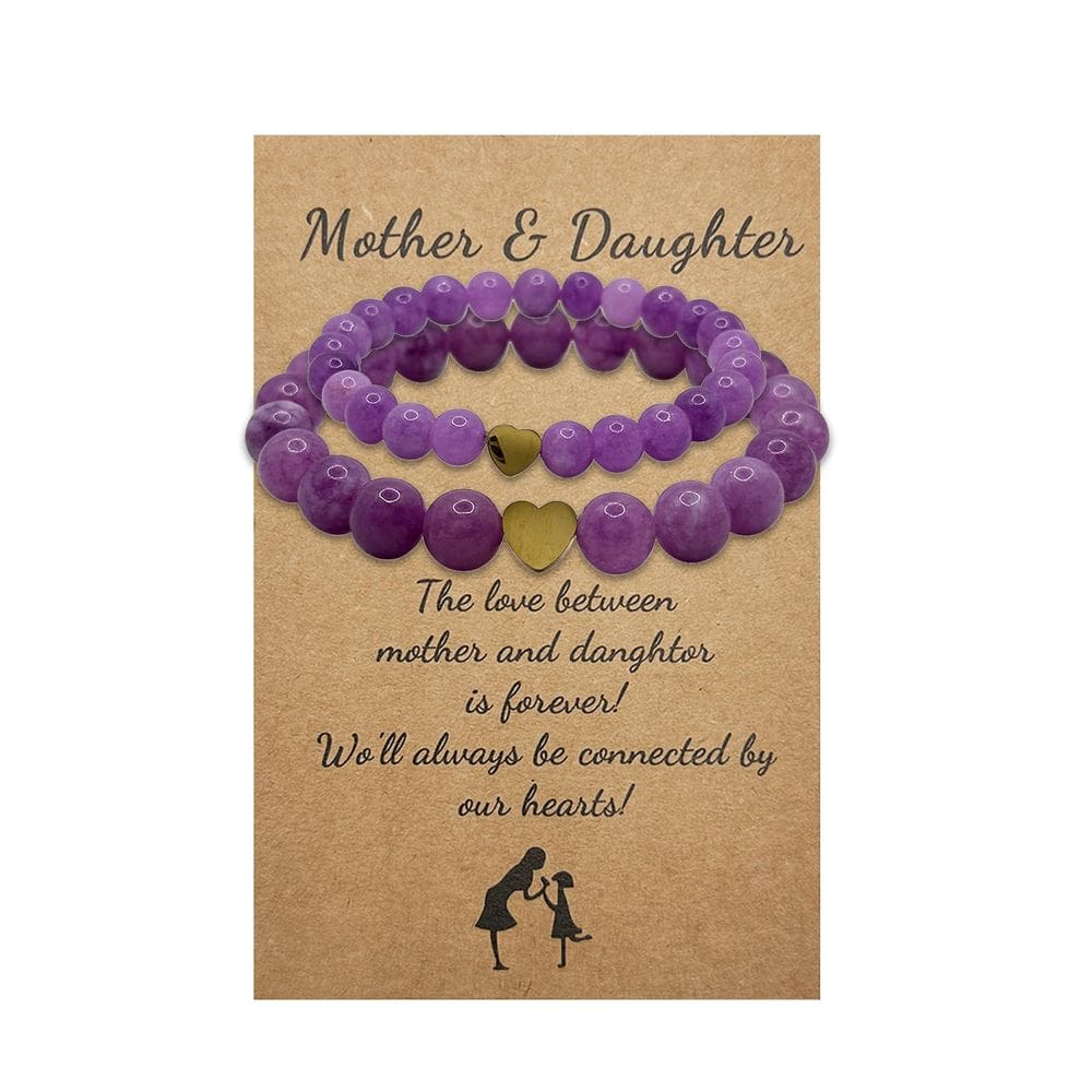 Pulseiras DOLLESS Mother Daughter Heart Mommy Presente de Natal