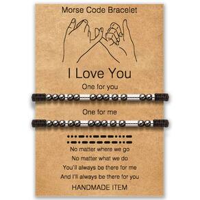 Pulseiras Destimtion I Love You Morse Code Long Distance