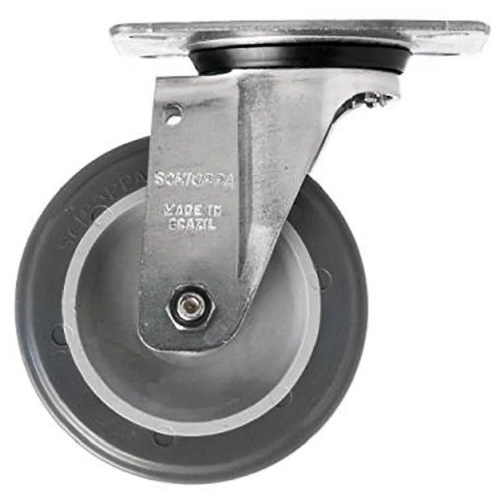 Rodízio Giratório PVC com Placa até 85 Kg GL612-BP SCHIOPPA