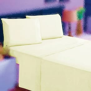Jogo de Cama King 3p Lençol sem Elástico + Fronha 100% Algodão Percal Rubi