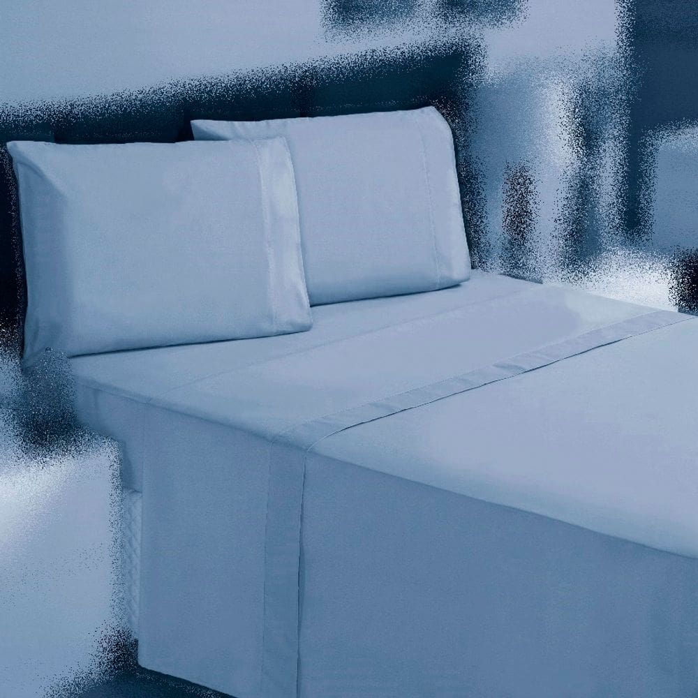 Jogo de Cama King 4p Lençol + Fronha 100% Algodão Percal Rubi