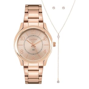 Kit Relógio Condor Feminino Dia A Dia Rosé CO2035NRF/K4J