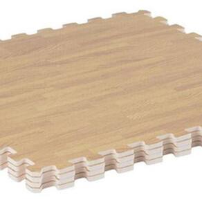 Tapete Eva Puzzle 60x60cm 4 Pecas Madeira Just Home