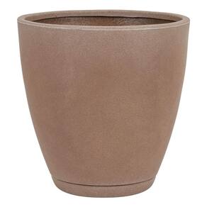 Vaso De Planta Grande Plastico Castanho 35x35cm Fuji
