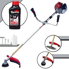 Roçadeira Kawashima BCJ521-L À Gasolina 52cc 2,5HP Motor 2 Tempos Alta Rotação e Performance Com Carretel de Nylon + Faca 2 Pontas + ÓLEO TOYAMA FG50
