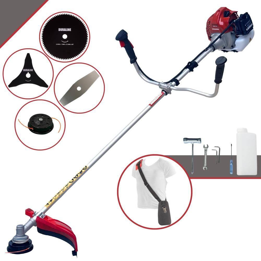 Roçadeira Kawashima BCJ521L À Gasolina 52cc 2,5HP 10.000rpm Multifunções Com Carretel Nylon + Lâmina Facão + Lâmina 3 Pontas + Lâmina 80 Dentes
