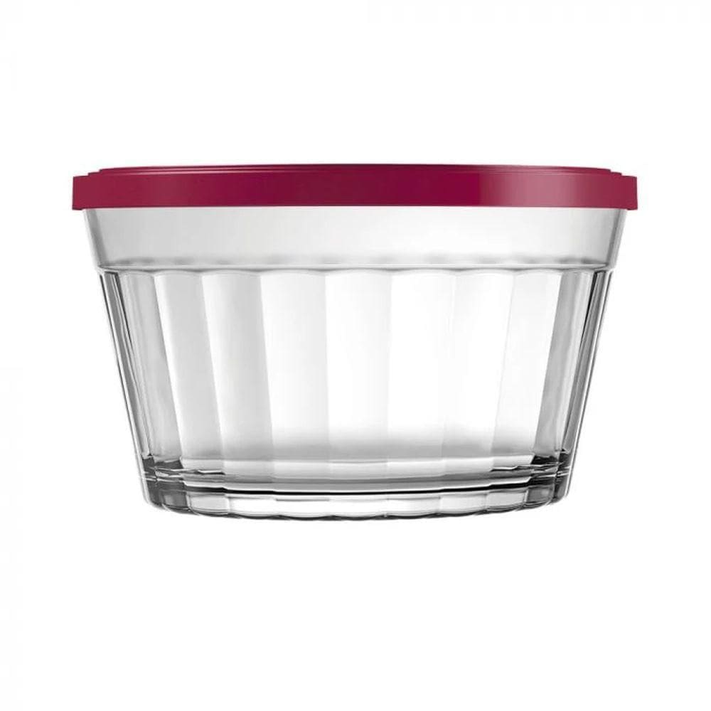 Tigela Americano com Tampa 1L Vermelho 46100201476959 -Nadir
