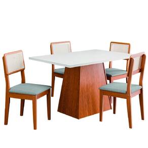 Conjunto Sala de Jantar Mesa 1,36m Trento 4 Cadeiras Santiago Dobuê