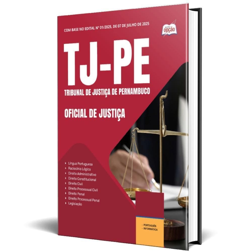 Apostila Tj Pe 2025 Oficial De Justiça