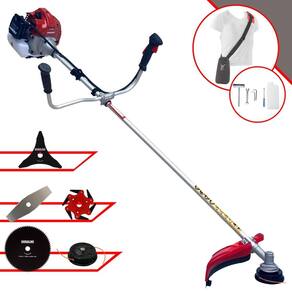 Roçadeira Kawashima BCJ521-L À Gasolina 2T 52cc 2,5HP Com Carretel de Nylon + Lâmina Facão + Lâmina 3 Pontas + Lâmina 6 Pontas + Lâmina 80 Dentes