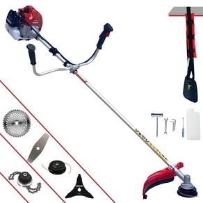 Roçadeira Multifuncional Completa Kawashima BCJ521-L À Gasolina 52cc 2,5HP Alta Rotação Ideal Para Todos os Tipos de Trabalhos Com 5 Opções de Cortes