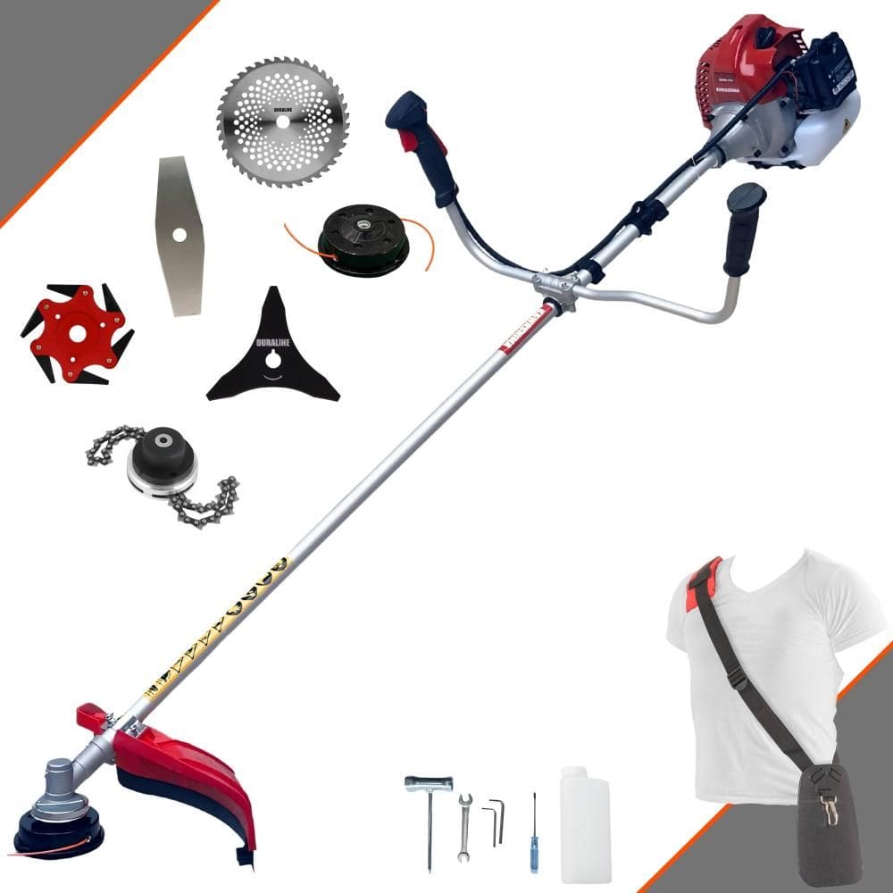 Roçadeira Kawashima BCJ521L À Gasolina 2T 2,5HP 52cc Com Carretel + Lâmina Facão + Lâmina 3 Pontas + Lâmina 6 Pontas + Lâmina 40 Dentes + Trimmer