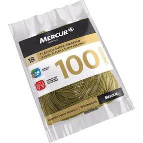Elástico Amarelo 18 Super Pacote com 100 Unidades - Mercur