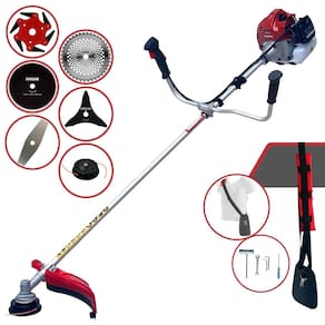Roçadeira Multifuncional Completa Kawashima BCJ521L À Gasolina 2T 52cc 2,5HP Alta Rotação Ideal Para Todos os Tipos de Trabalhos C/ 6 Opções de Cortes