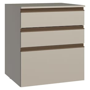 Balcão de Cozinha 60 cm 3 Gavetas Suspenso Crema Nice Madesa