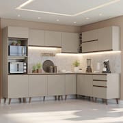 Armário de Cozinha Completa de Canto 465 cm Crema Nice Madesa 01