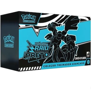 Box Treinador Avançado Pokemon Escarlate e Violeta 10.5 Raio Preto Copag 121 Cartas
