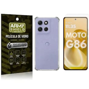 Capa Capinha Para Moto G86 + Película de Vidro 3D Armyshield