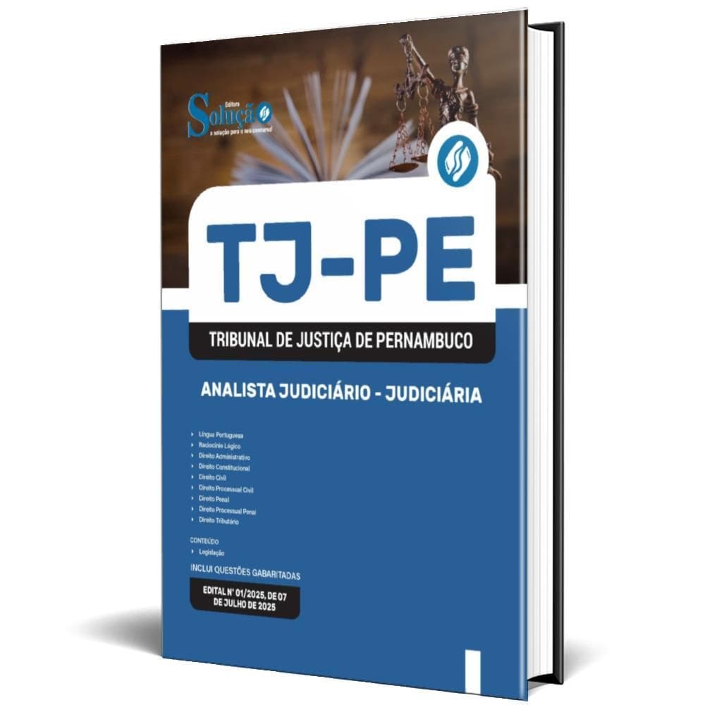 Apostila Concurso Tj Pe 2025 Analista Judiciário Judiciária