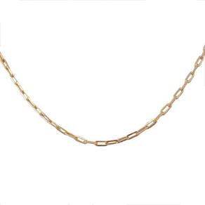 Corrente Masculina Cartier 60 Cm Elo Menor Folheado Em Ouro