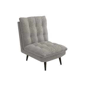 Poltrona Decorativa p/ Sala Ibiza POL014 1 Un Carvalho/Boucle Cinza - Kappesberg