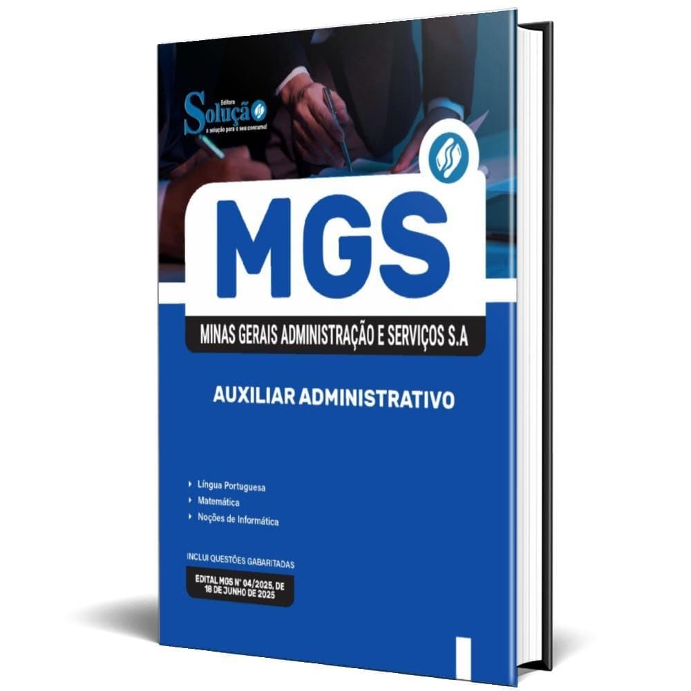 Apostila Mgs Mg 2025 Cargo De Auxiliar Administrativo