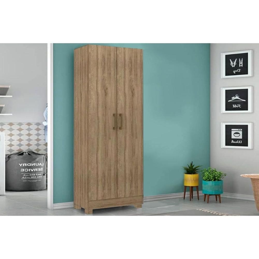 Armário Multiuso Lavanderia 626 c/ 2 Portas e Pés Noce - Carraro