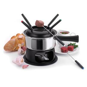Conjunto Serviço Fondue Lugano Inox Carnes Chocolate Queijo