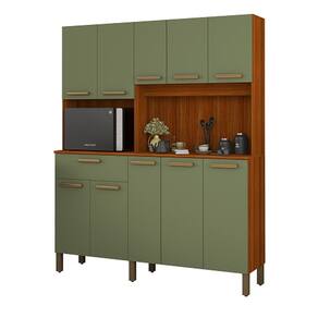 Kit Cozinha Jade 10 Portas Cinamomo/Fendii - Vitamov