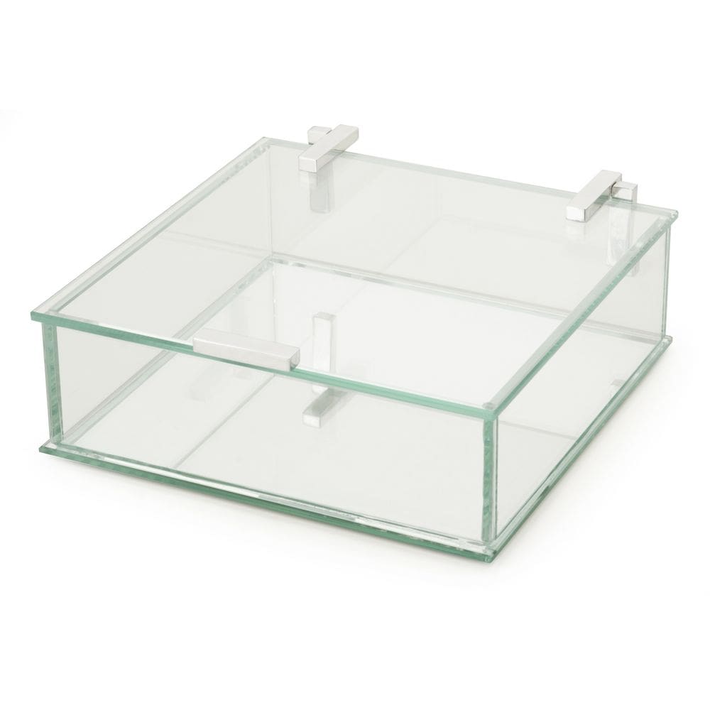 Caixa Organizadora Multiuso Espelhada De Vidro Com Tampa