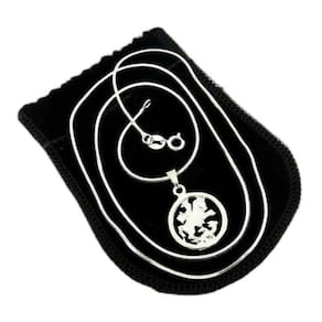 Corrente Masculina 60Cm 1Mm Sao Jorge Folheado Prata Cr264