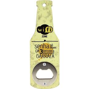 Abridor De Garrafa Cerveja Mdf Ck2326 - Amarelo Wifi