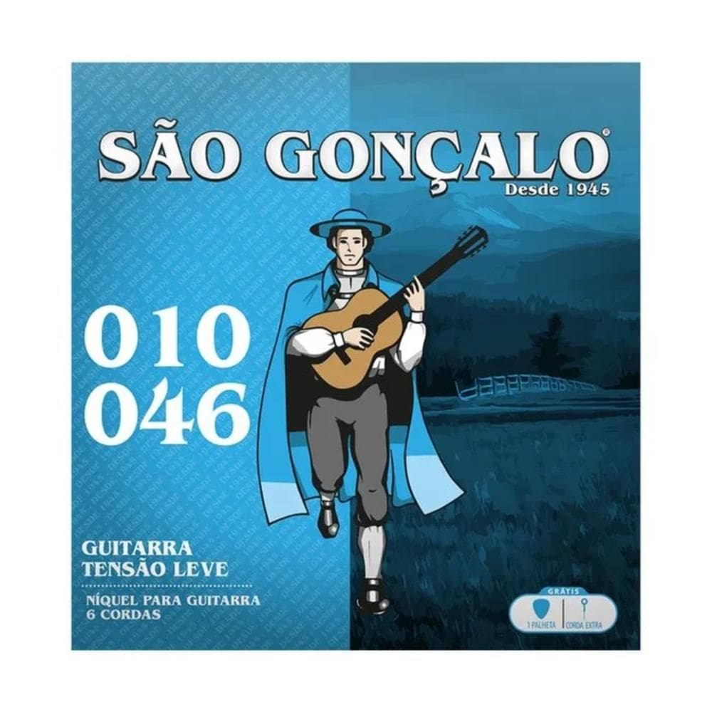 Encordoamento 010 em Níquel para Guitarra - SAO GONCALO