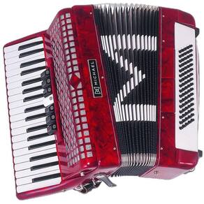 Acordeon Vermelho de 80 Baixos MICHAEL - ACM8007 PRD
