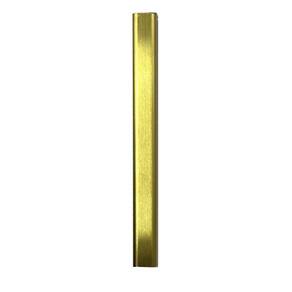Perfil de Aço Inox Escovado Formato U de 1cm X 1cm X 280cm Dourado Fosco