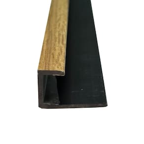 Perfil Tubular Final Tipo U Nogueira para Parede Leve 270cm