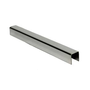 Perfil de Aço Inox Formato U 1cm X 280cm Prata Brilho