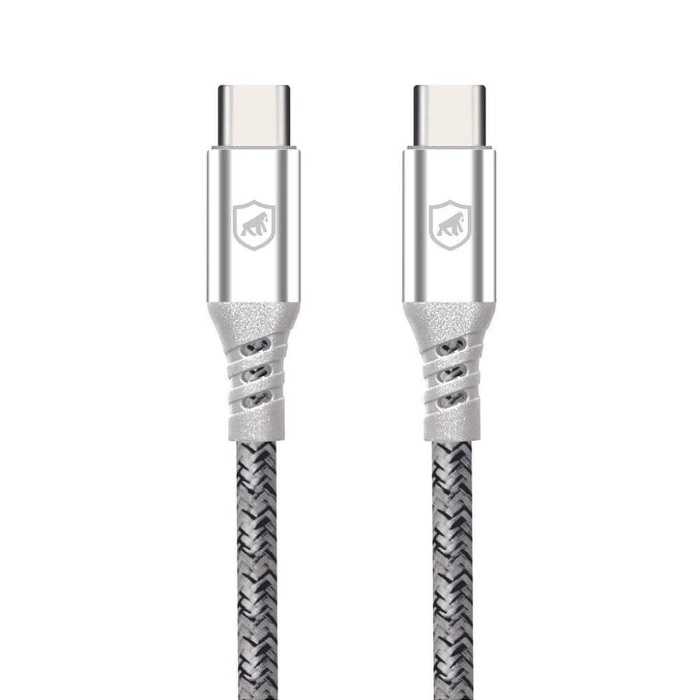 Cabo Dual Tech PD 100W Tipo C / Tipo C -Branco-1,8M- Gshield