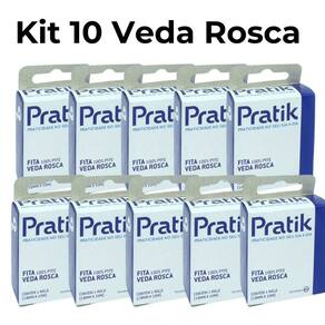 Kit 10 Fita Veda Rosca Pratik 18mm x 10m Ideal Para Hidráulica em Geral