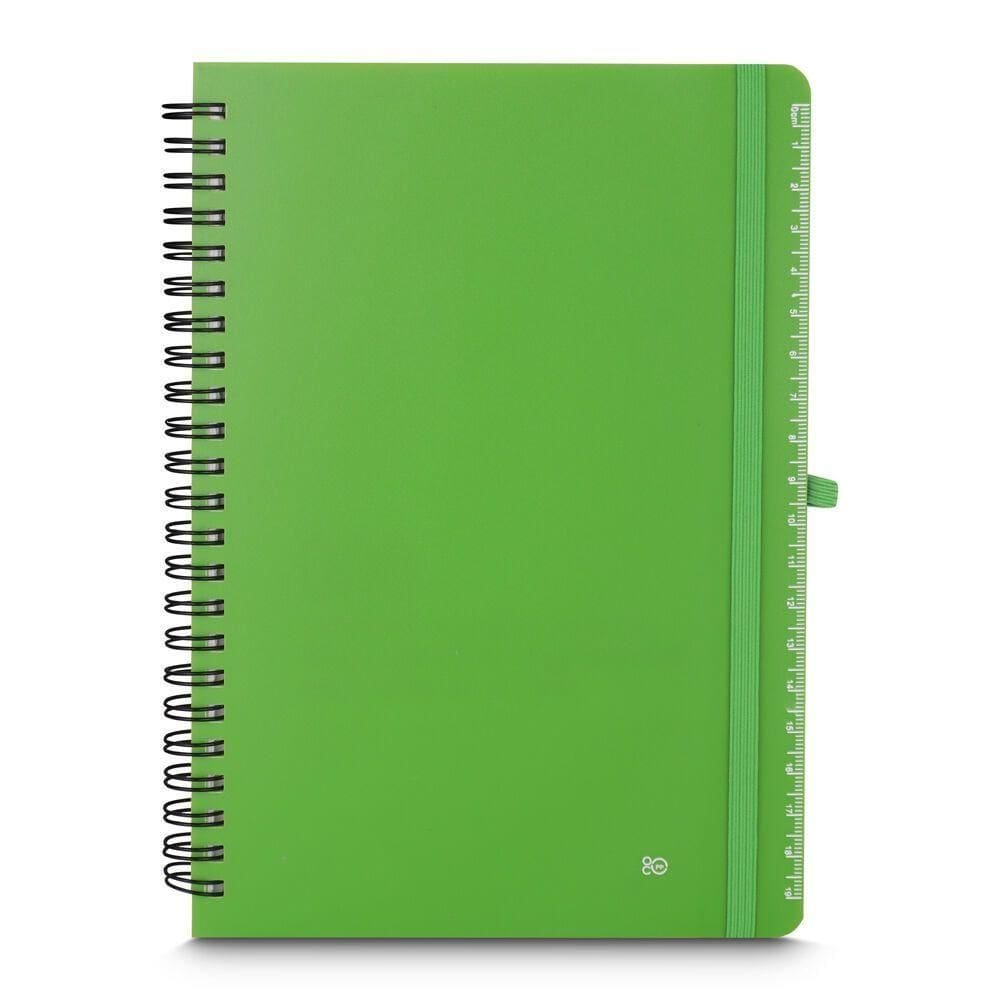 Caderno De Notas Verde Com Clipe Para Caneta - 70 Folhas Premium