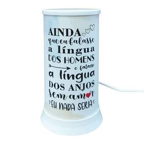 Abajur Hug A Língua Dos Anjos - Iluminação Elegante E Confortável Para Ambientes Modernos