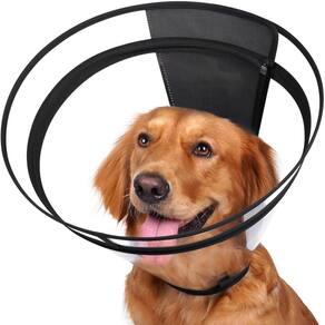 Coleira de recuperação Didopet Dog Cone transparente para cães