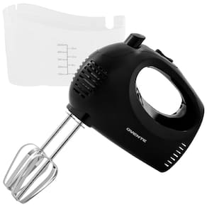 Batedeira de Mão Elétrico OVENTE 5 Velocidades c/ Batedor de Aço Inox, Motor 150W, Compacto p/ Bater e Misturar, Estojo de Armazenamento