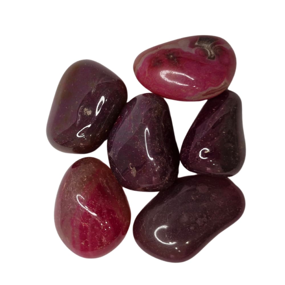 Pedra Ágata Rosa 4 a 6 cm Rolada 250 gramas Natural