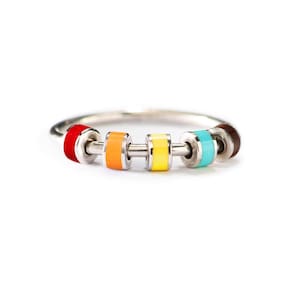 Fidget Ring STORYJEWELLERY Anéis Fidget para mulheres em prata