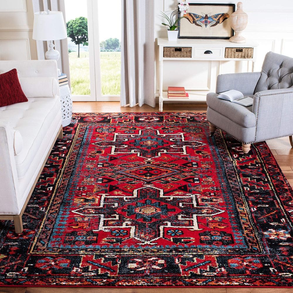 Tapete Area Safavieh Vintage Hamadan Collection 90 cm vermelho