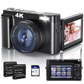 Câmera digital Sevenat 4K 48MP Vlogging com tela flip de 3"