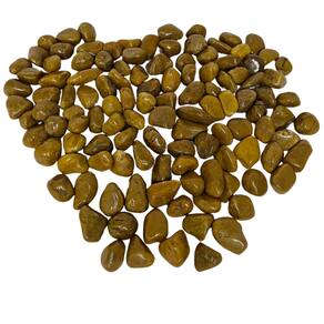 Pedra Jaspe Amarelo 1 a 2 cm Rolada 500g Natural