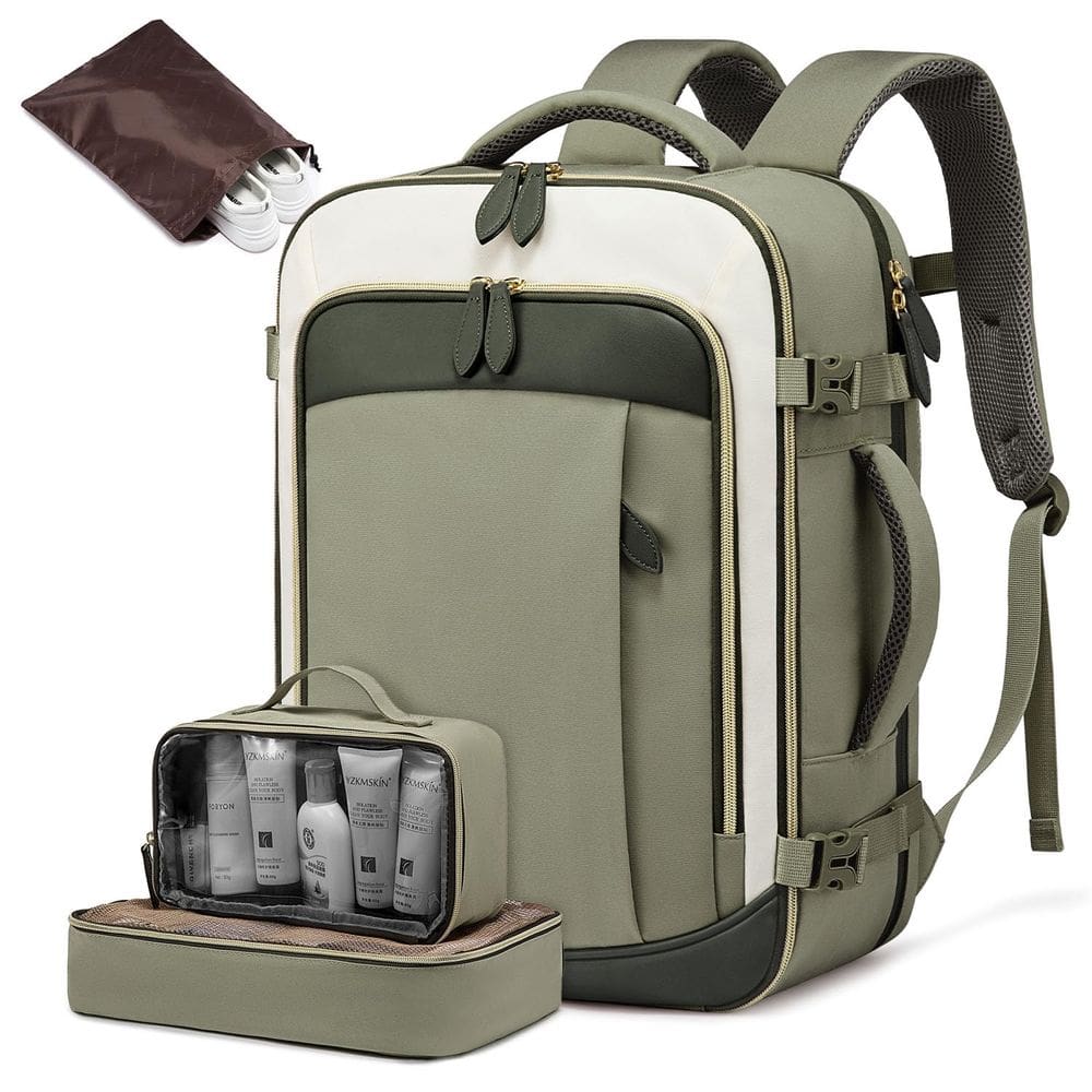 Mochila de viagem LOVEVOOK 40L com 3 cubos de embalagem para mulheres