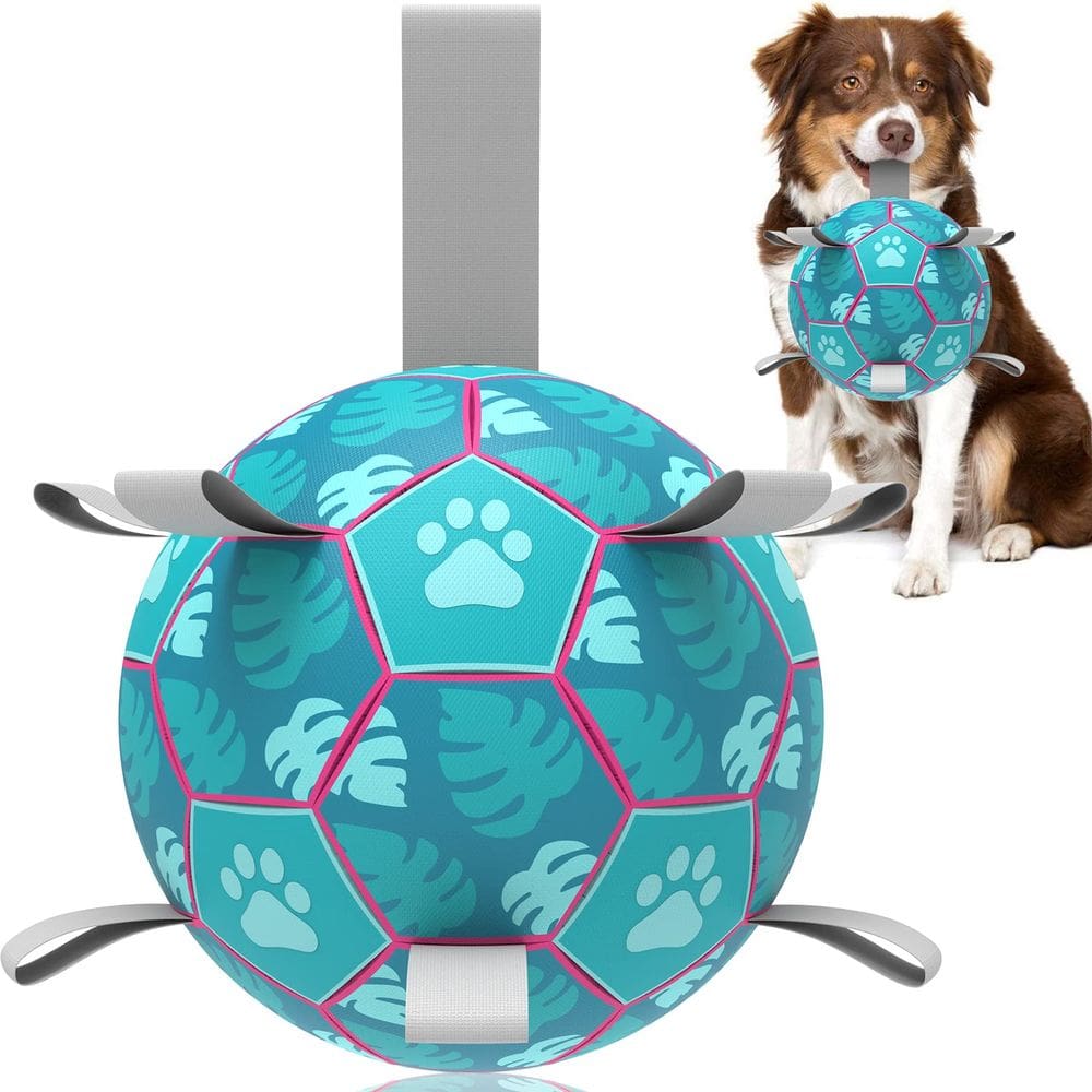 Brinquedo para cães QDAN Dog Soccer Ball Tug of War para cães de médio e grande porte